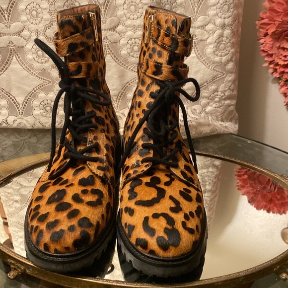 Antonio Melani leopard print boots (dyed calf fur) Size 8.5 - Picture 3 of 8
